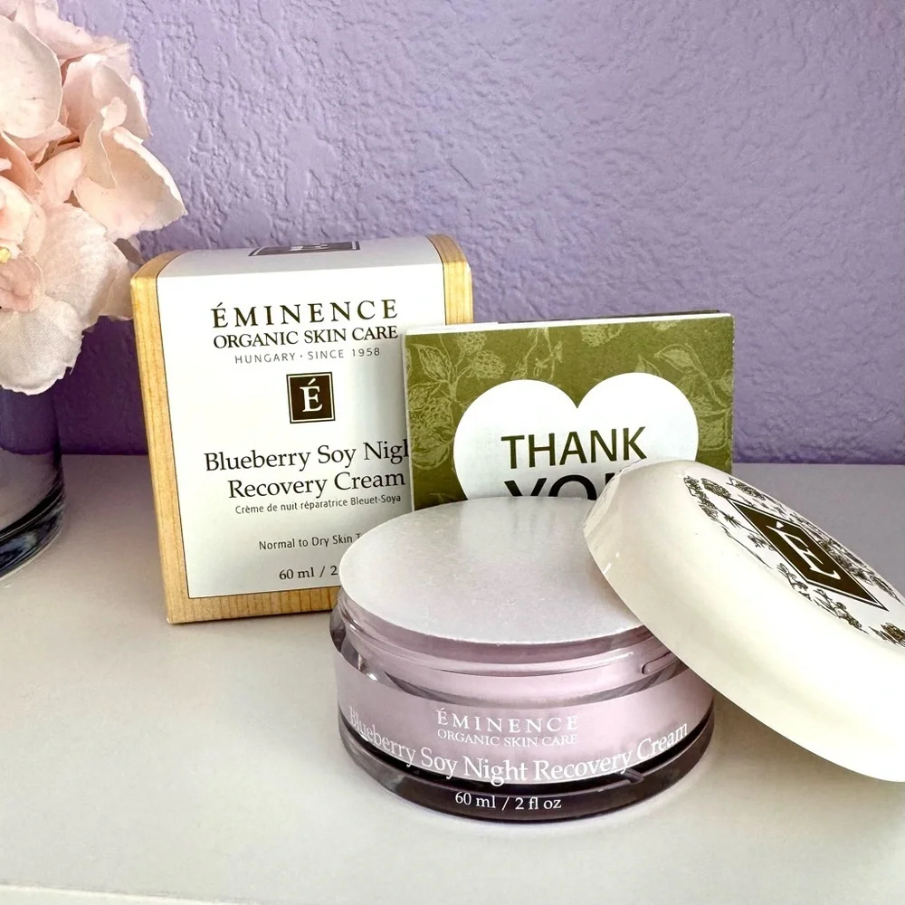 New! EMINENCE Organics Blueberry Soy Night Recovery Cream, 60ml/2oz